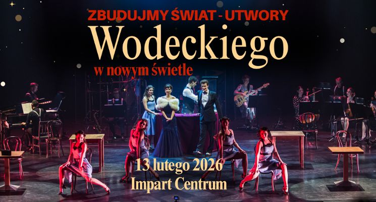 Plakat Zbudujmy świat – Utwory Wodeckiego w nowym świetle - nowe widowisko już 13 lutego!