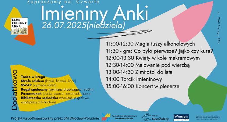 Plakat Imieniny Anki - piknik sąsiedzki na Osiedlu I Anna