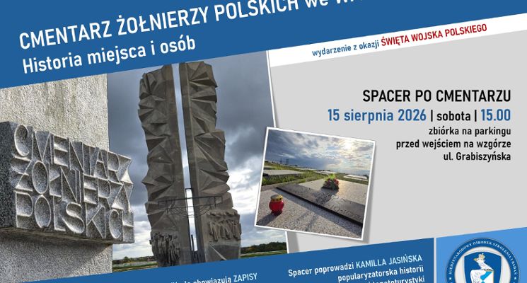 Plakat Cmentarz Żołnierzy Polskich. Historia miejsca i osób - spacer z przewodnikiem