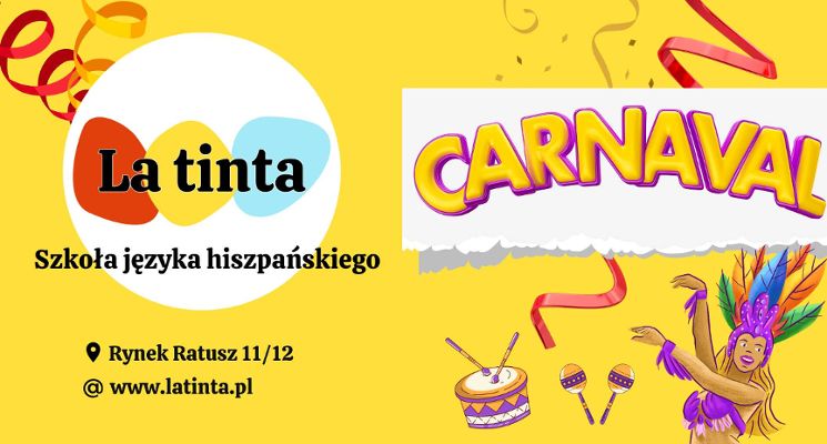 Plakat Karnawał w Hiszpanii - seminarium językowe