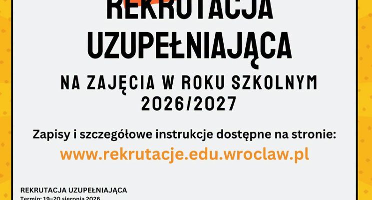 Plakat Rekrutacja uzupełniająca do MDK im. Mikołaja Kopernika
