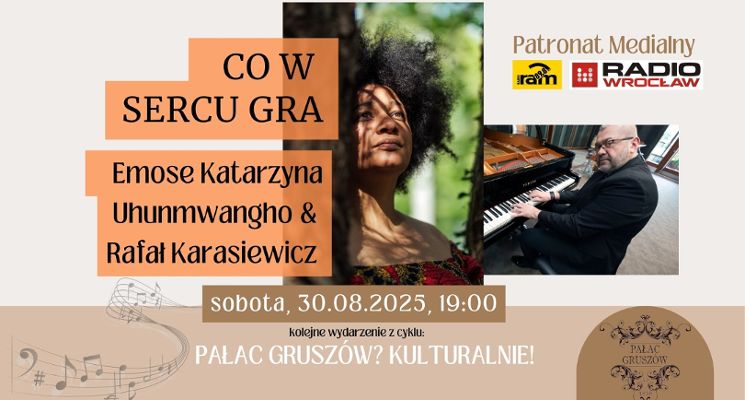 Plakat Koncert Emose Katarzyna Uhunmwangho & Rafał Karasiewicz „Co w sercu gra”