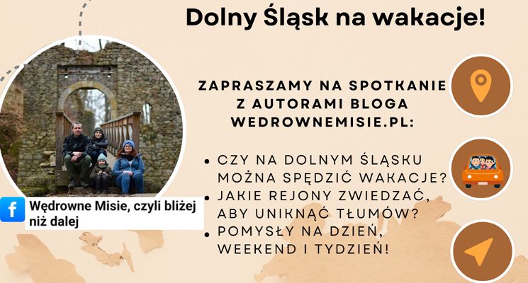 Plakat Wakacje na Dolnym Śląsku: Wędrowne Misie
