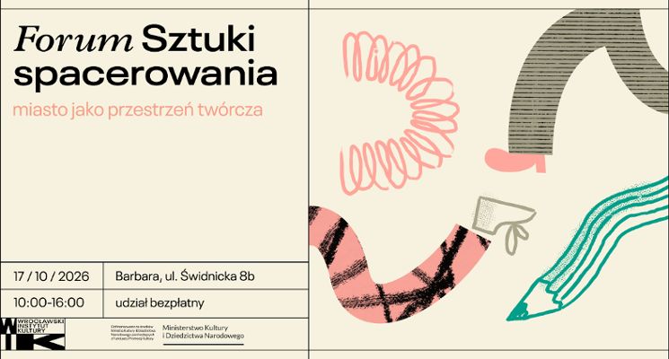Plakat Forum Sztuki spacerowania | Miasto jako przestrzeń twórcza