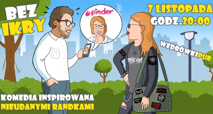 Plakat Bez ikry - komedia improwizowana