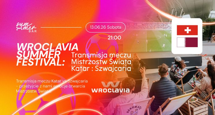 Plakat Wroclavia Summer Festival: Transmisja meczu mistrzostw świata Katar: Szwajcaria