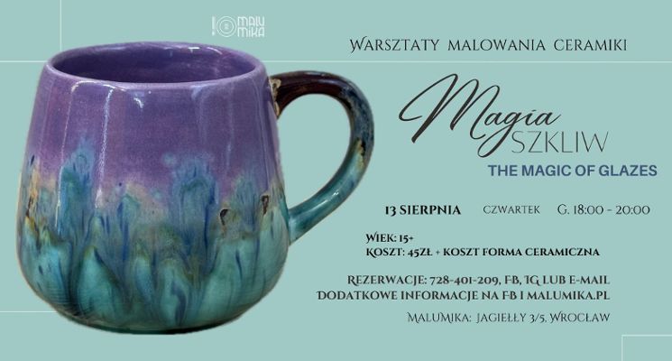 Plakat MAGIA SZKLIW - warsztaty