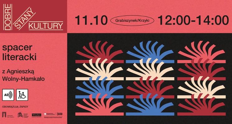 Plakat Spacer literacki z Agnieszką Wolny-Hamkało | Dobre stany kultury