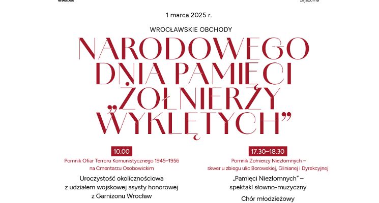 Plakat Wrocławskie obchody Narodowego Dnia Pamięci „Żołnierzy Wyklętych”