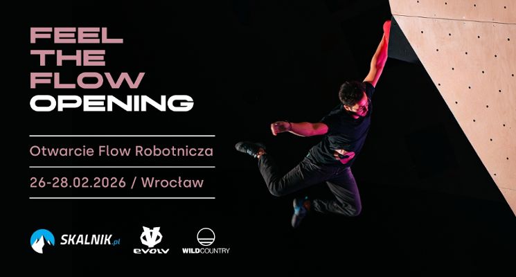 Plakat Feel The Flow – Otwarcie ścianki wspinaczkowej