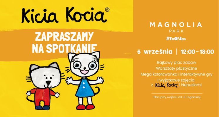 Plakat Kicia Kocia i Nunuś z wizytą w Magnolia Park