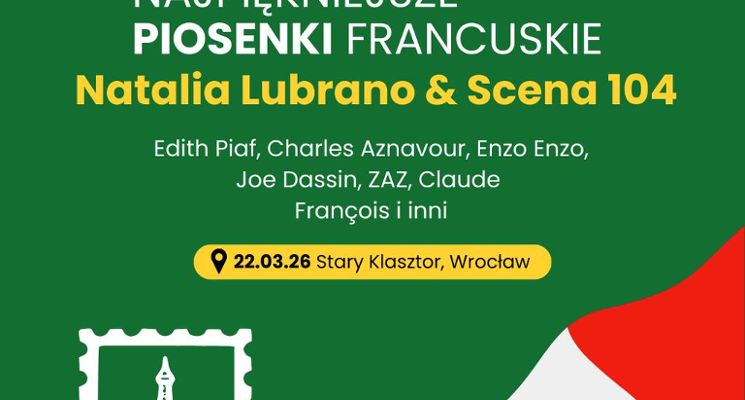 Plakat PARIS! Najpiękniejsze piosenki francuskie - koncert w Starym Klasztorze (Sala Gotycka)