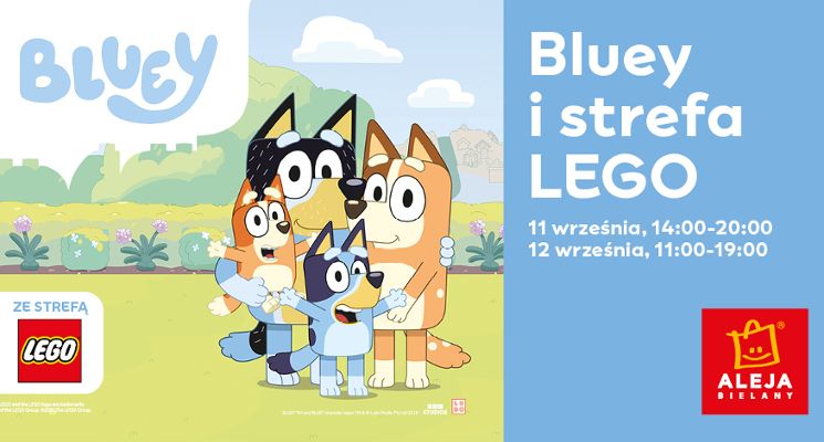 Plakat Sesja zdjęciowa i kreatywna zabawa z LEGO® Bluey w Alei Bielany