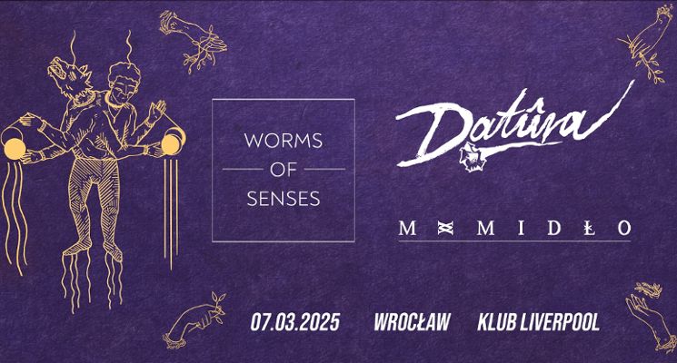 Plakat Koncert zespołów Datûra, Worms of Senses i Mamidło
