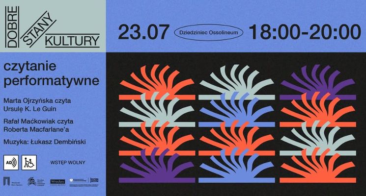 Plakat Czytanie performatywne z udziałem Marty Ojrzyńskiej i Rafała Maćkowiaka | Dobre stany kultury