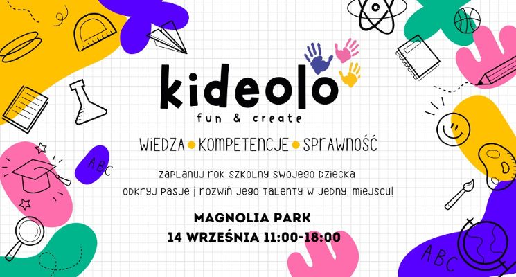Plakat Kideolo fun&create event - odkryj pasję i talent swojego dziecka