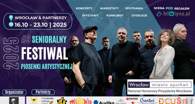 Plakat III Ogólnopolski Senioralny Festiwal Piosenki Artystycznej