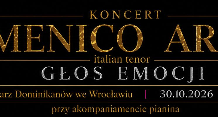 Plakat Domenico Araldi – Głos emocji | koncert włoskiego tenora