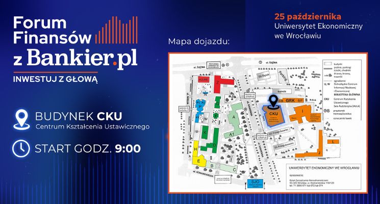 Plakat Forum Finansów z Bankier.pl – Inwestuj z głową