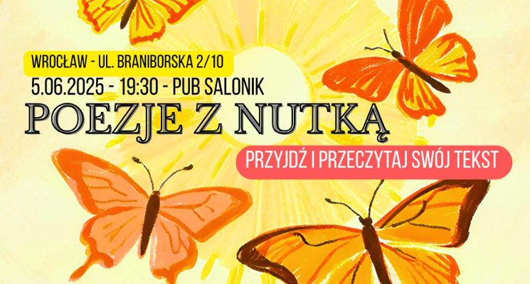 Plakat Poezje z nutką 8: „Słońce piecze. Samolot leci nisko”