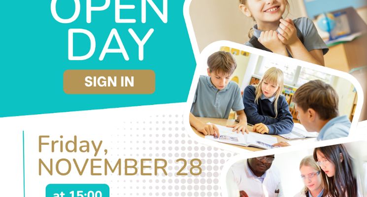 Plakat Dni Otwarte w szkole podstawowej i średniej British International School of Wroclaw