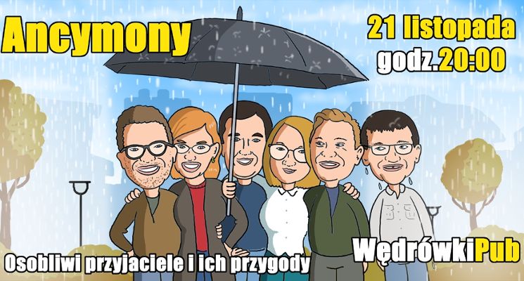 Plakat Ancymony – komedia improwizowana