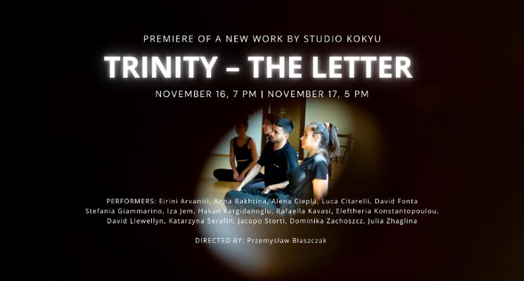 Plakat Trinity – The Letter | Premierowy pokaz pracy Studia Kokyu