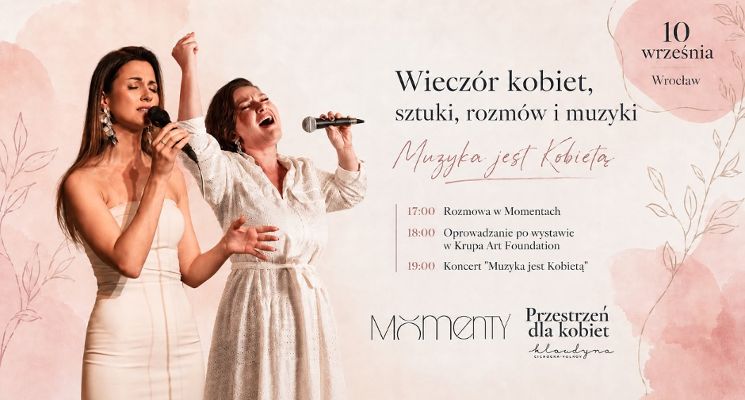 Plakat Muzyka jest kobietą | Wieczór kobiet, sztuki, rozmów i muzyki