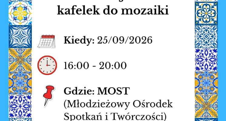 Plakat "Zostaw swój ślad! - Kafelki, relacje i nasze miejsce"