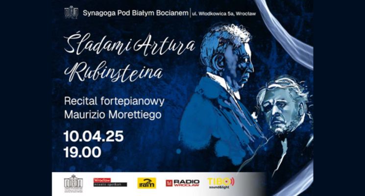 Plakat Śladami Artura Rubinsteina – recital fortepianowy Maurizio Morettiego