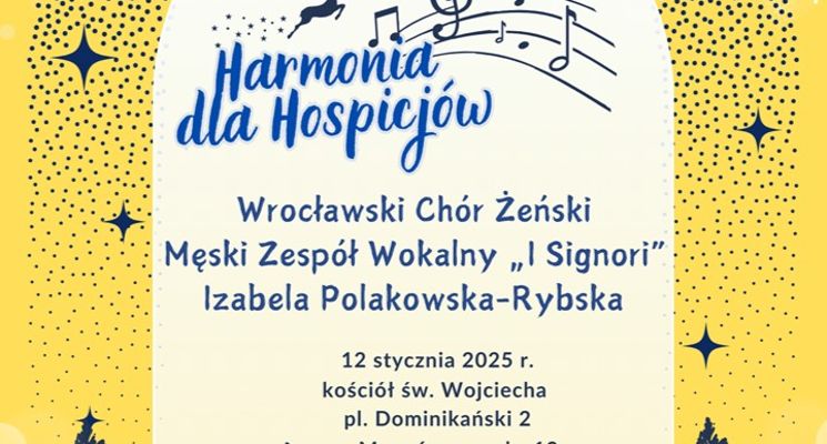 Plakat Koncert Charytatywny „Harmonia dla Hospicjów”