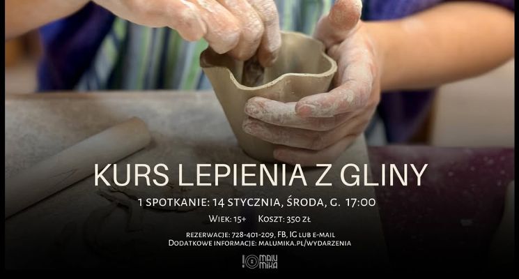 Plakat Kurs lepienia z gliny