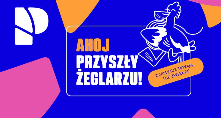 Plakat Bezpłatne zajęcia żeglarskie dla dzieci PGE PolSailing