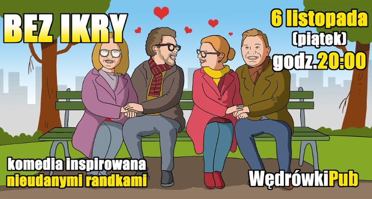 Plakat Bez ikry - komedia improwizowana