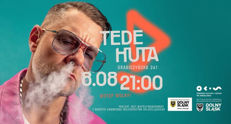 Plakat TEDE w Hucie