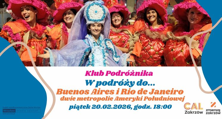 Plakat Dwie metropolie Ameryki Południowej – zapraszamy na Klub Podróżnika