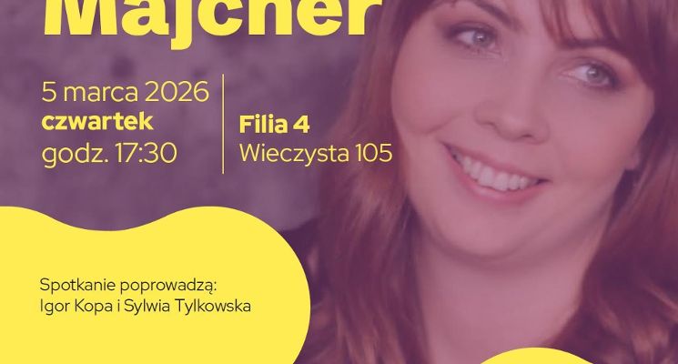 Plakat Spotkanie autorskie z Magdaleną Majcher