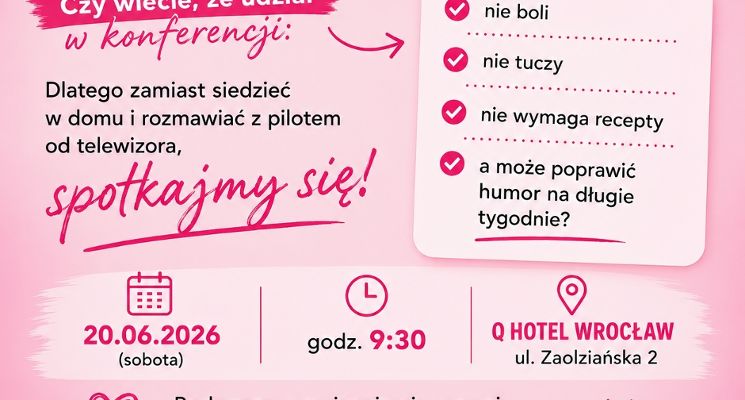 Plakat Świadomość, która ratuje życie - Konferencja ONKOLOGICZNIE 2026