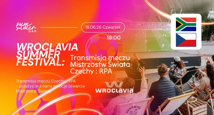 Plakat Wroclavia Summer Festival: Transmisja meczu mistrzostw świata Czechy vs. RPA