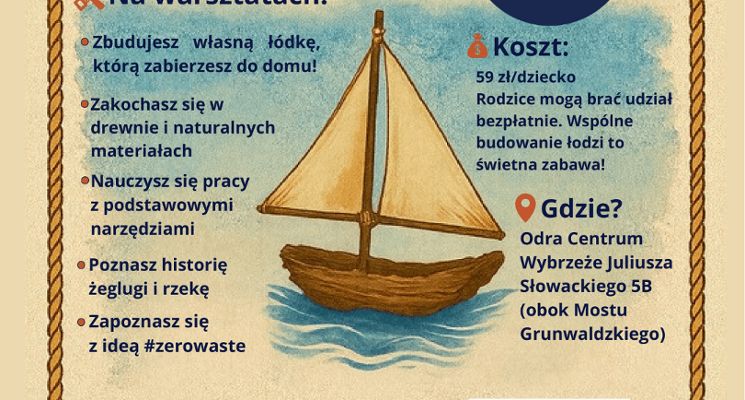 Plakat Mała Szkutnia na ferie!