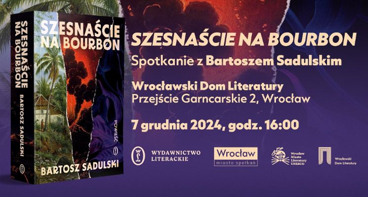 Plakat „Szesnaście na Bourbon” - spotkanie z Batoszem Sadulskim