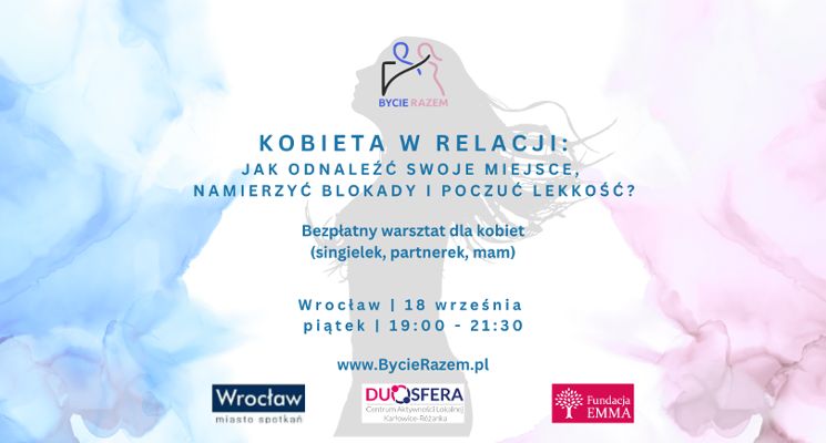Plakat Kobieta w relacji: Namierz blokady i poczuj spokój – bezpłatne warsztaty dla kobiet