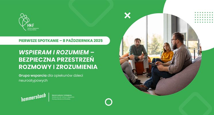 Plakat Grupa wsparcia dla rodziców i opiekunów dzieci neuroatypowych