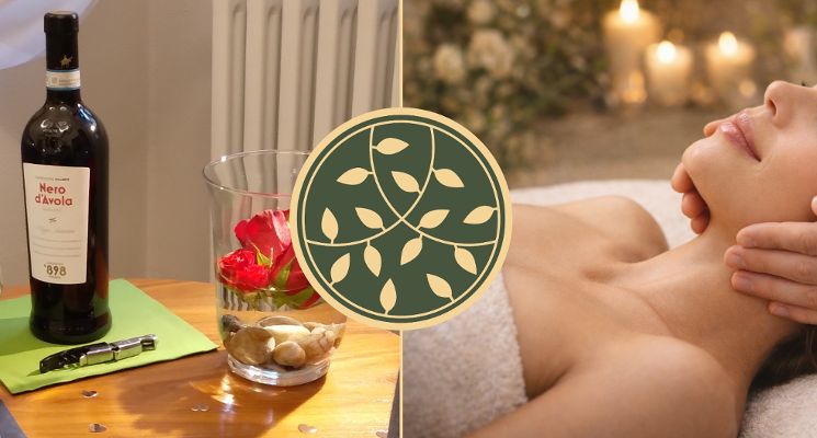 Plakat Walentynkowy masaż twarzy w Hotelu Herbal