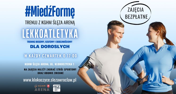 Plakat #MiedźFormę – lekkoatletyka dla dorosłych [bezpłatnie]