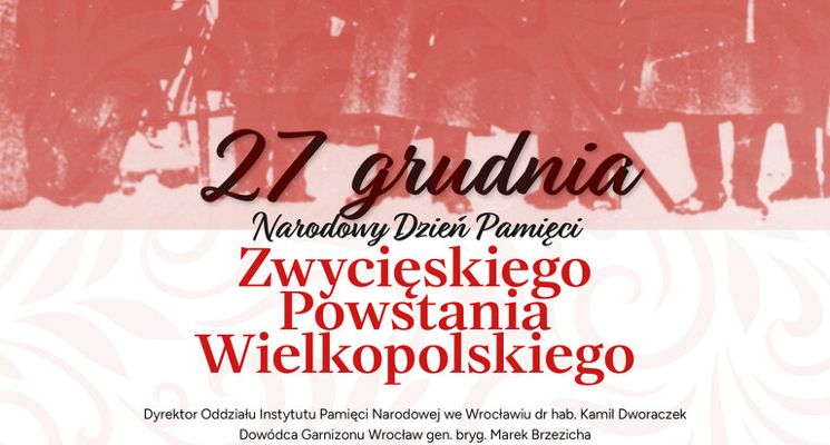 Plakat Obchody Narodowego Dnia Zwycięskiego Powstania Wielkopolskiego