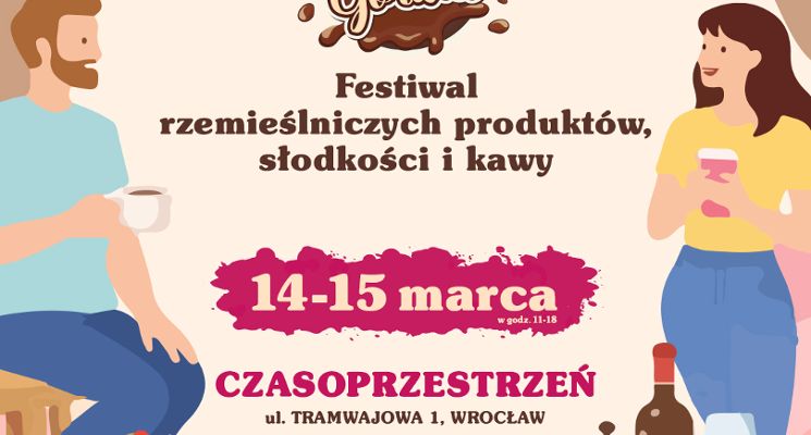 Plakat Słodko Gorzko Festiwal rzemieślniczych produktów, słodkości i kawy
