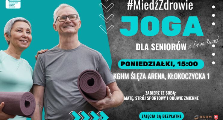 Plakat Joga dla seniorów – spokój, ruch i równowaga