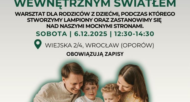 Plakat Rozświetl lampion wewnętrznym światłem-bezpłatne warsztaty dla rodziców z dziećmi