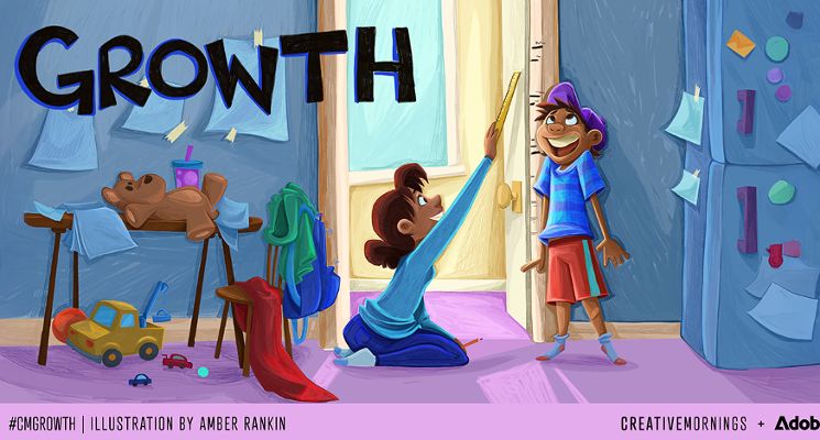 Plakat CreativeMornings WRO: GROWTH x Wioletta Samborska – śniadanie i prelekcja